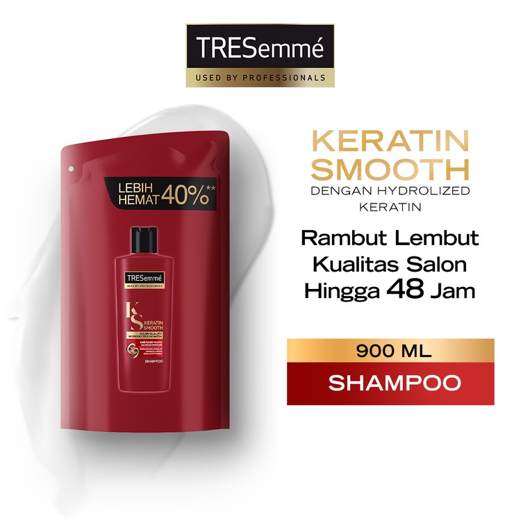 Jual Tresemme Keratin Smooth Shampoo Refill Pouch 900ml Shopee Indonesia