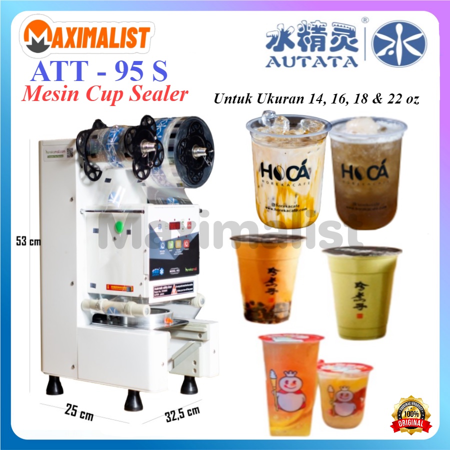 Autata ATT-95S Cup Sealer / Mesin Pengepresan / Mesin Penutup Cup / Cup Sealer Mesin Press Gelas / A