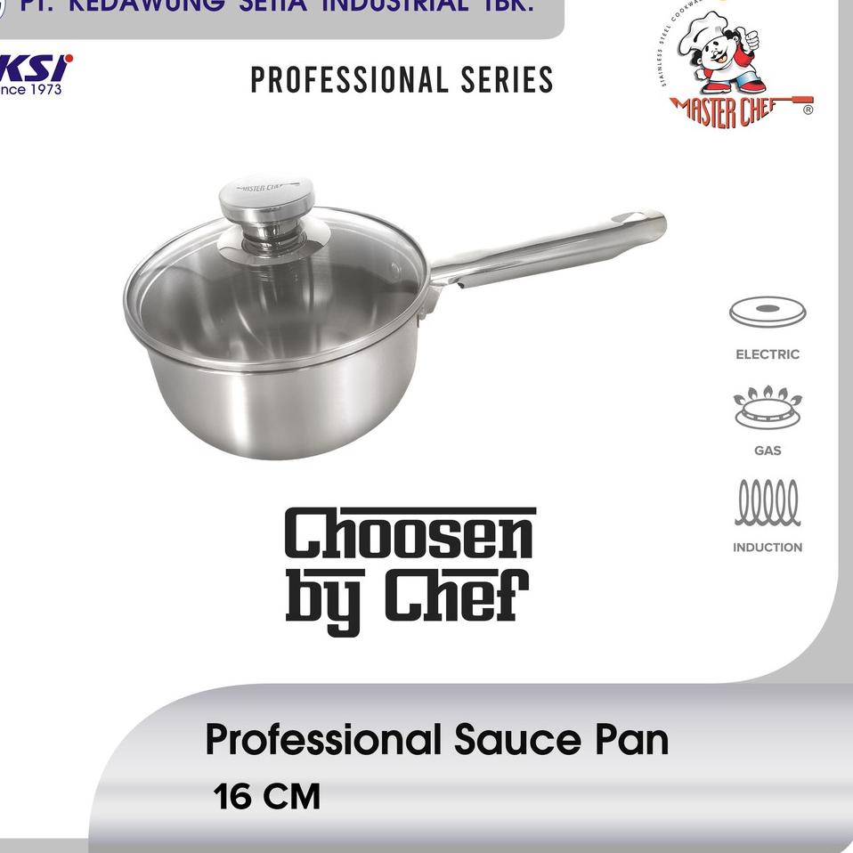 ▲ Master Chef Sauce Pan 16 cm Professional Series Panci Stainless Steel ✾