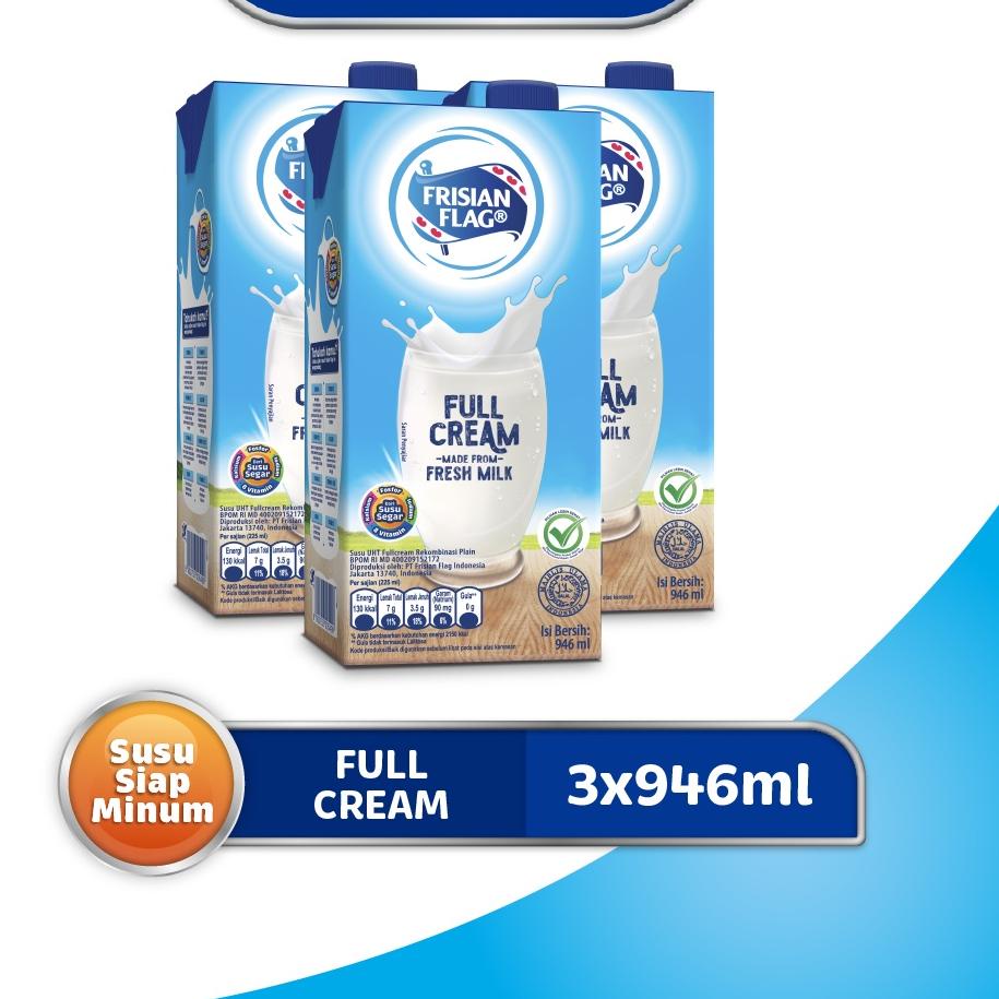 

✱ Frisian Flag Family UHT Full Cream 946 ml x 3 pcs ☊