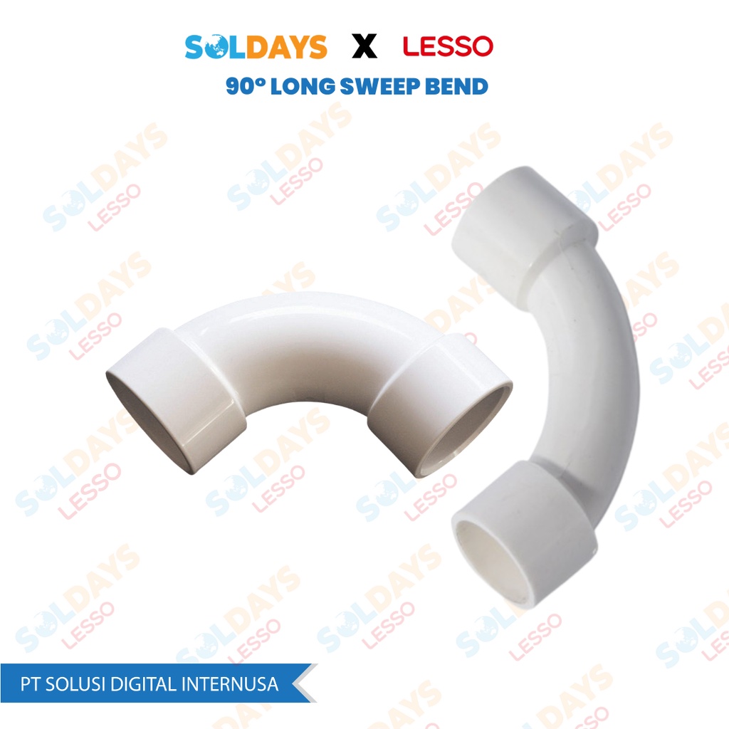 LESSO 90° Long Sweep Bend - dn25 / Conduit Fitting