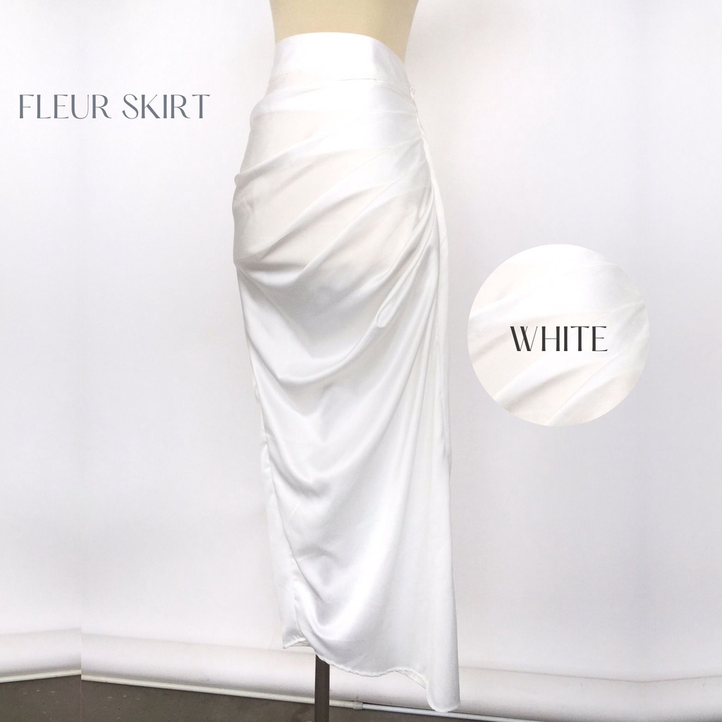 Fleur Skirt - Rok satin Span satin Rok pesta