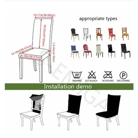 Dining Chair Cover Elastis With Lace - Penutup Kursi Dengan Renda