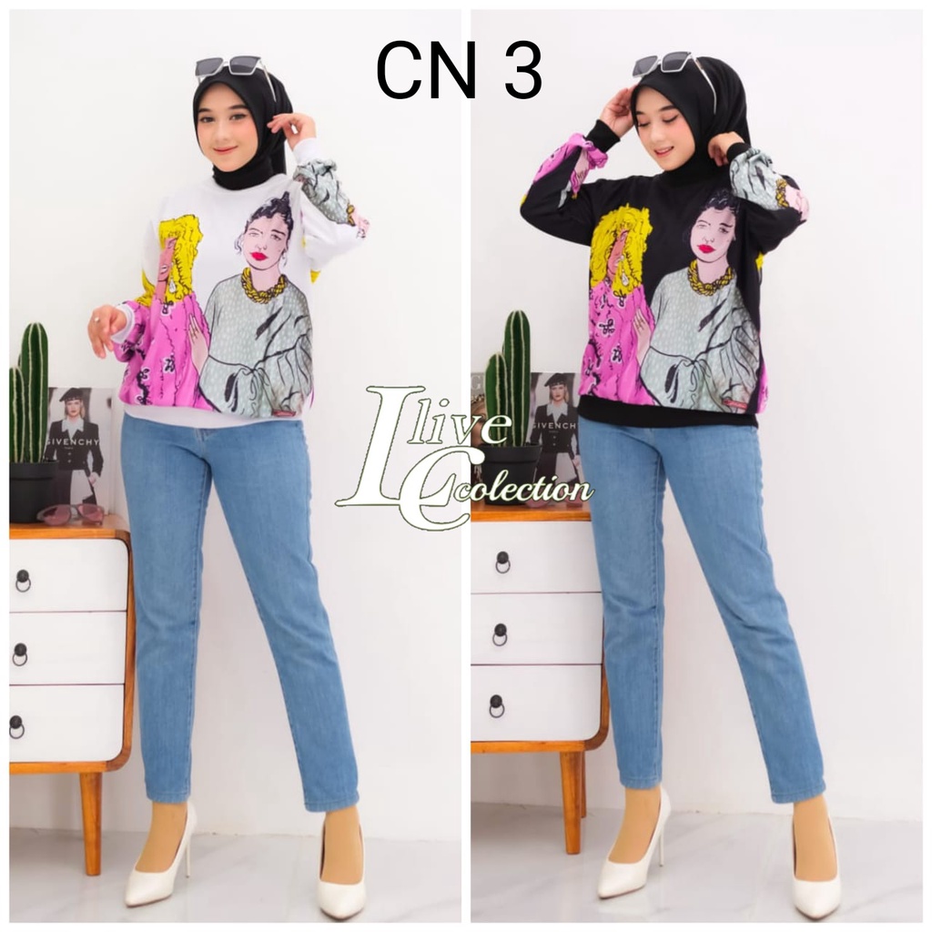 CREWNECK wanita Baby tery sublme premium