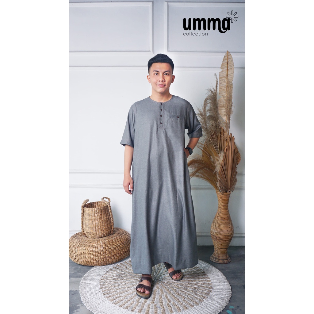 Gamis Nabila Lengan Pendek / Jubba / Jubah / Gamis Pria Dewasa