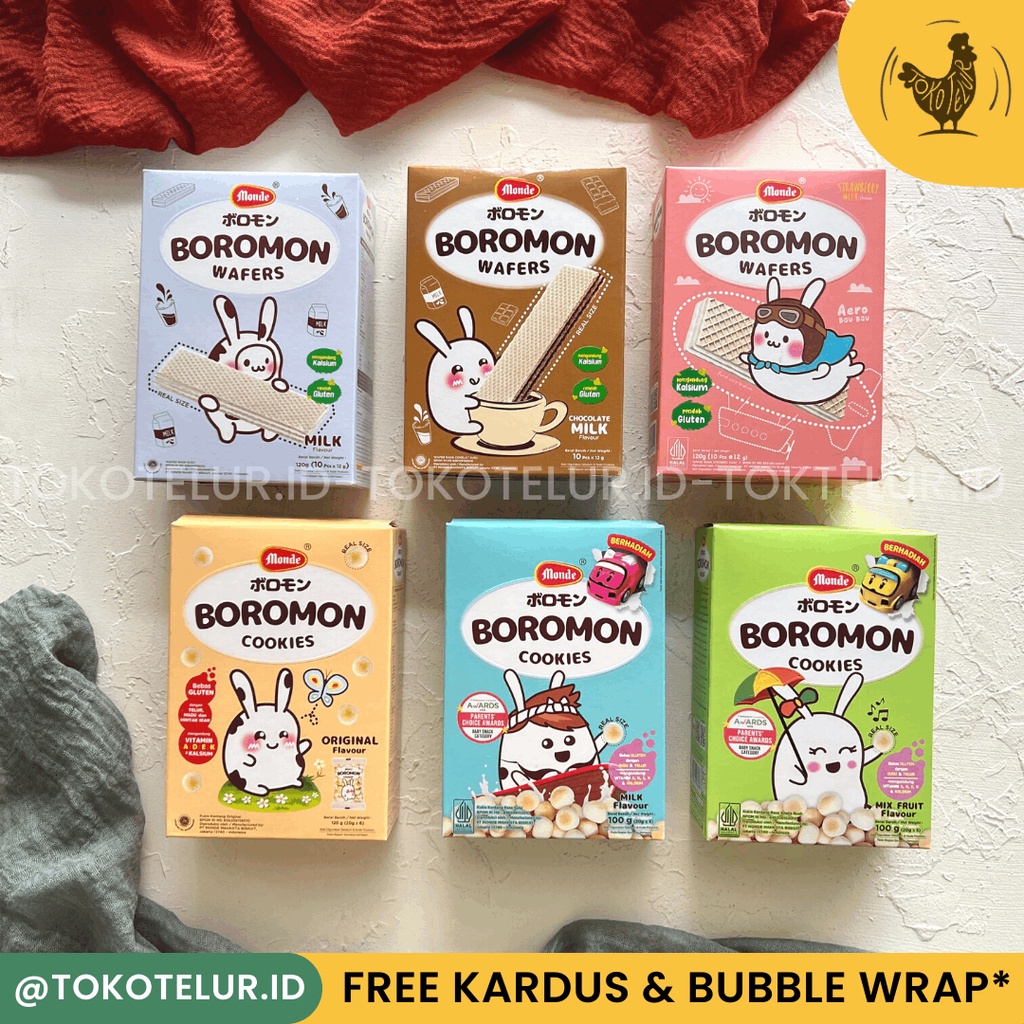 MONDE - Boromon Cookies - Wafers | Cemilan Biskuit Wafer Anak HALAL