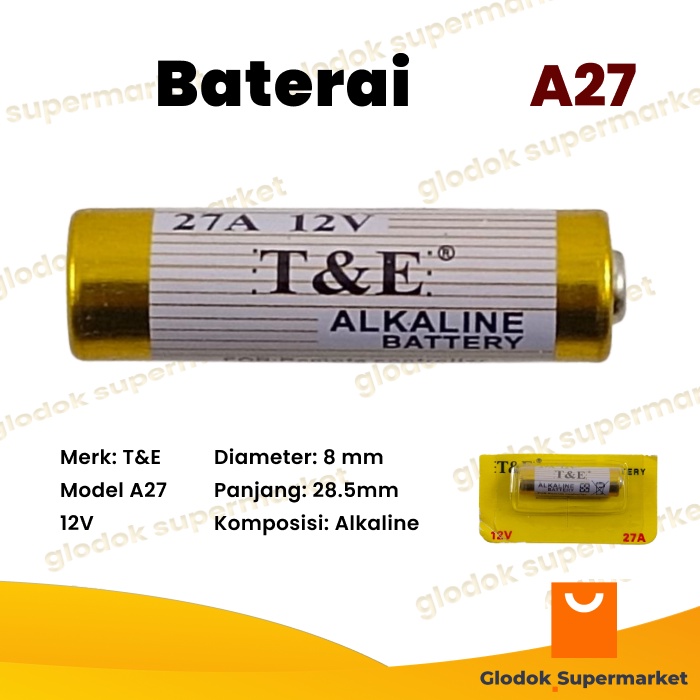 Baterai T&amp;E 27A Batu Batre 12v Battery 12 Volt Alkaline A27