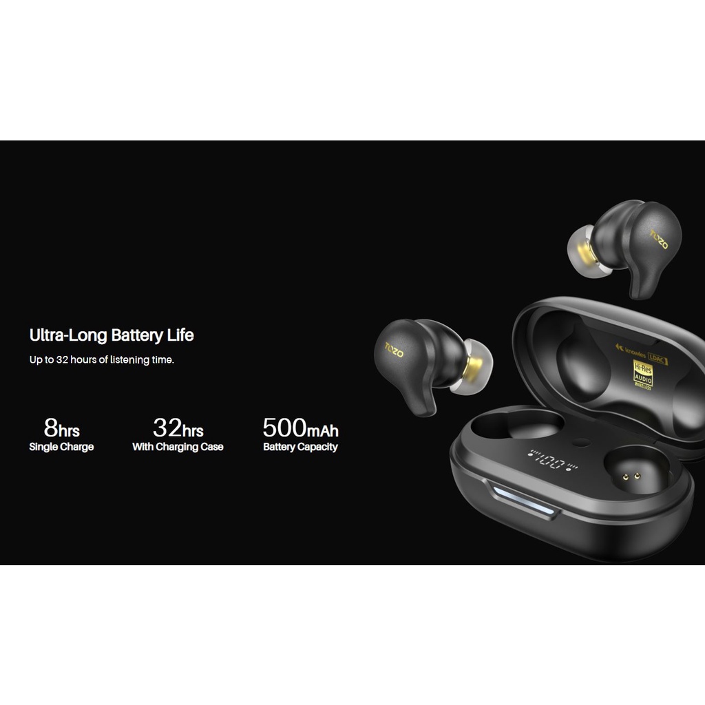 TOZO Golden X1 Hybrid ANC Wireless Stereo Earbuds Bluetooth Headset