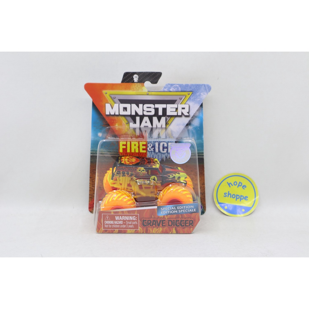 Monster Jam Ice & Fire Grave Digger Fire Original Spin Master
