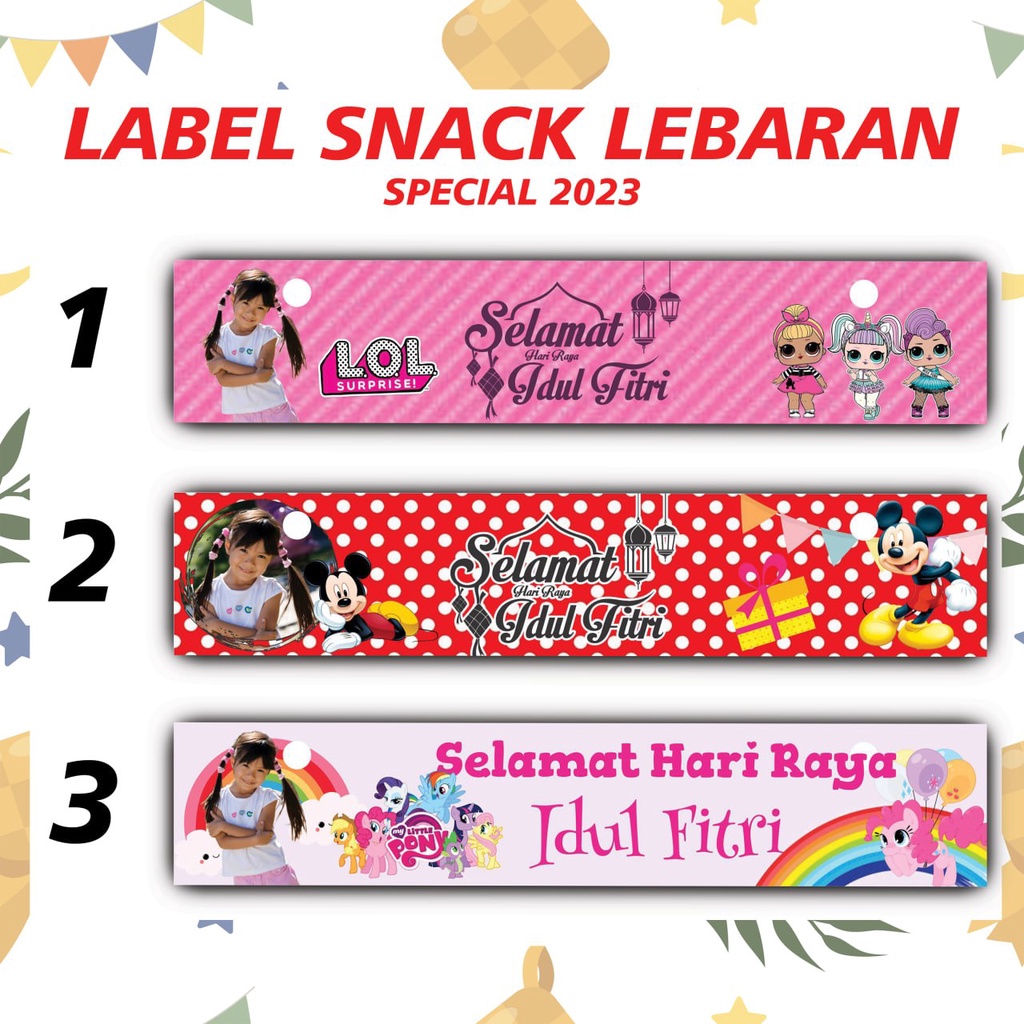 

Cetak Label Snack Lebaran l Label Snack Ulang Tahun l Label Snack Idul Fitri l Label Snack Custom l Label Snack Cemilan Tahun l Label Snack Custom Ultah Special 2023 (HANYA LABEL SAJA)