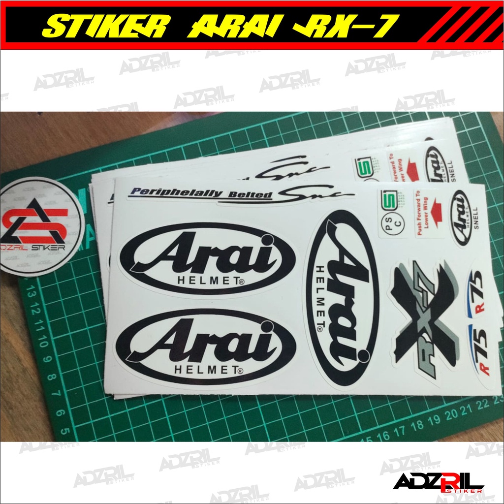 STICKER HELM ARAI RX-7 /STIKER ARAI  /STKER RX- 7 ARAI /STIKER HELM
