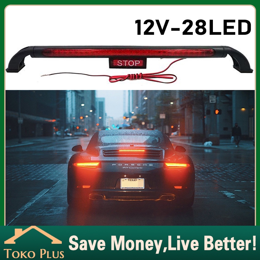 28LED lampu stop mobil Universal lampu rem atas lampu spoiler Lampu rem spoiler stop rem belakang