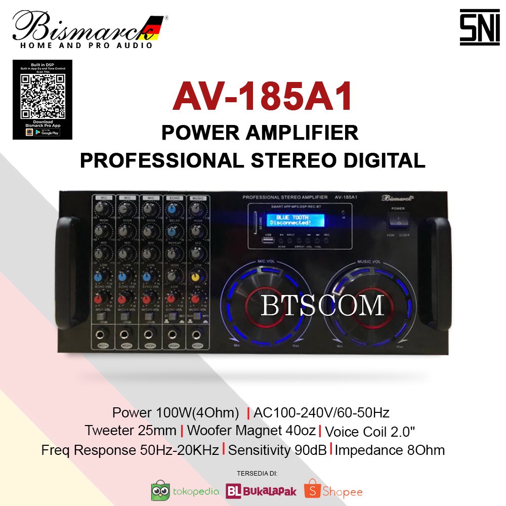 Amplifier Bismarck AV 185A1 Original Bluetooth With Bluetooth - USB AV-185A1