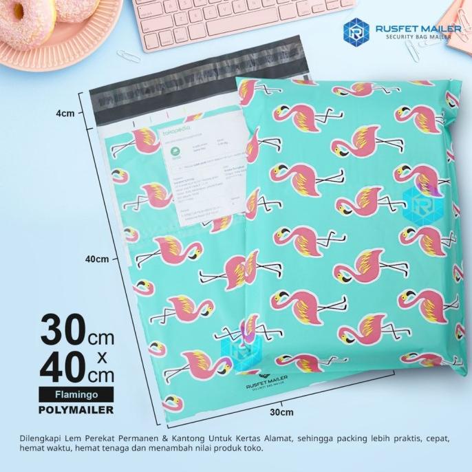 

AMPLOP PLASTIK POLYMAILER FLAMINGO (Uk 30 cm x 40 cm) rah07