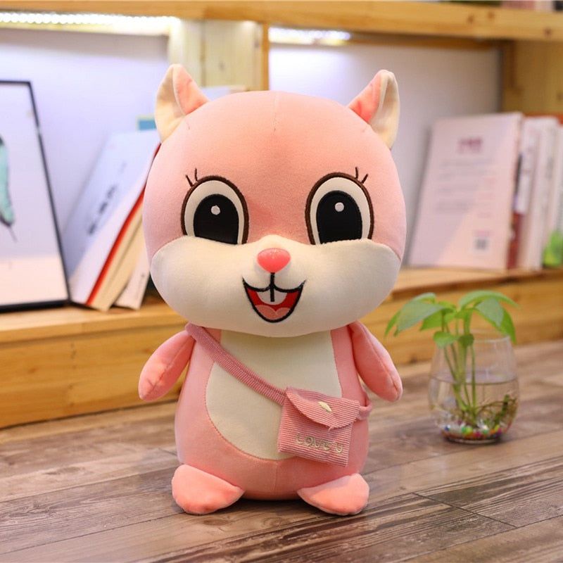 Mainan Boneka Tupai Lucu Pakai Ransel Bahan Halus Lembut Cocok Buat Kado Ulang Tahun Anak/Sahabat/Pacar Ukuran 30cm