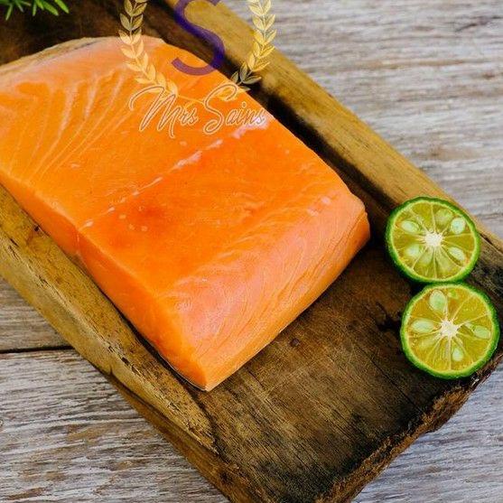 

♢ Salmon Fillet Fresh Frozen / Ikan Salmon Segar (Cooking Grade) 1KG @200 GR [FROZEN FOOD SEAFOOD] ➳