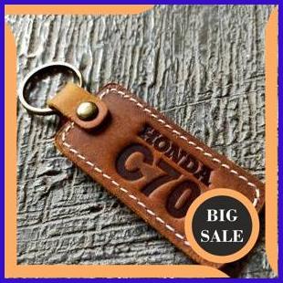onderdil Accecories motor gantungan kunci honda c70 kulit sapi asli 140ZZ3