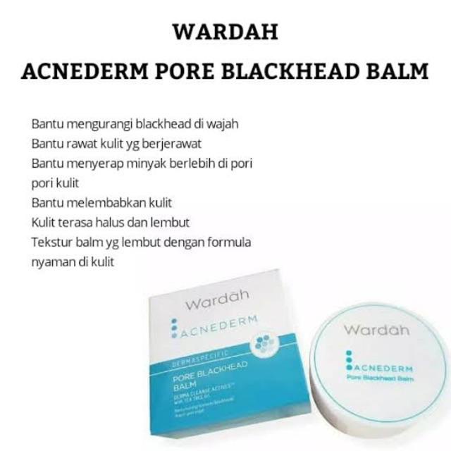 Wardah acnederm pore blackhead balm 20gr