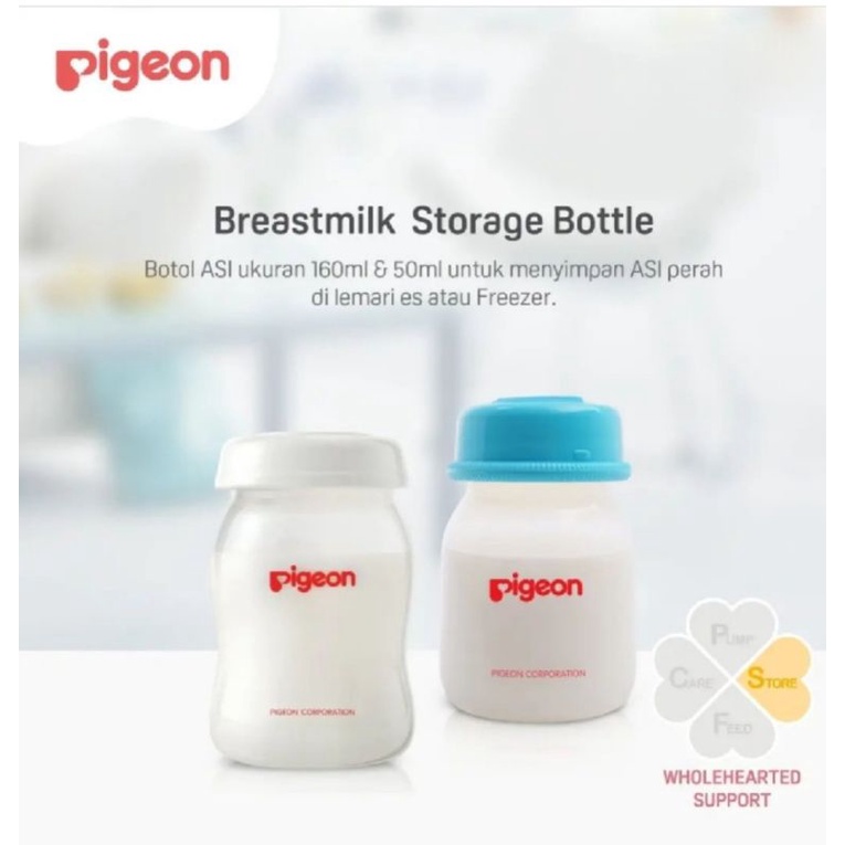 Pigeon Breastmilk Storage PP RP Bottle 50ml 50 ml / Botol Susu Penyimpan Asi Pigeon Slimneck Standarneck Bottle