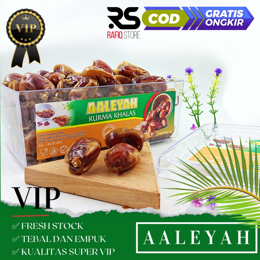 

Kurma Khalas Premium VIP Aaleyah 1 Kg SUPER Quality