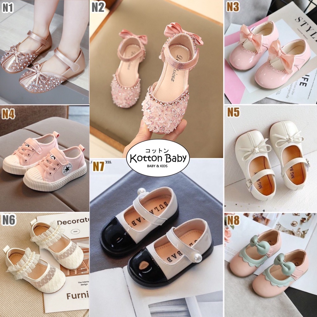 1-6thn | SEPATU ANAK FLAT SHOES SANDAL ANAK SHOES PEREMPUAN  UNISEX CASUAL FORMAL YM GAUL Catalog YMkid N