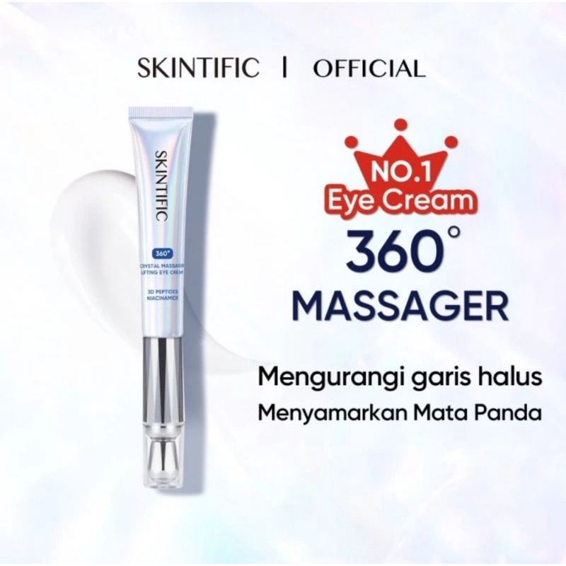 SKINTIFIC 360 Crystal Massager Lifting Eye Cream 20g Krim Mata
