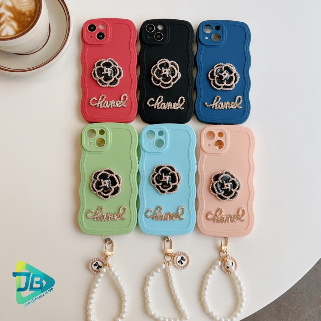 GC13 SOFTCASE WAVY FLOWER 3D LANYARD FOR OPPO A74 A95 A76 A36 A96 RENO 4F F17 PRO 4 5 5F 6 7 8 7Z 8Z JB7061