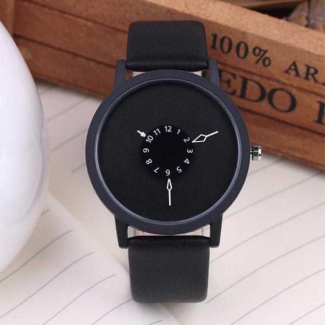 Jam Tangan Pria/Wanita Kulit Elegan Dial Unik - CV0250
