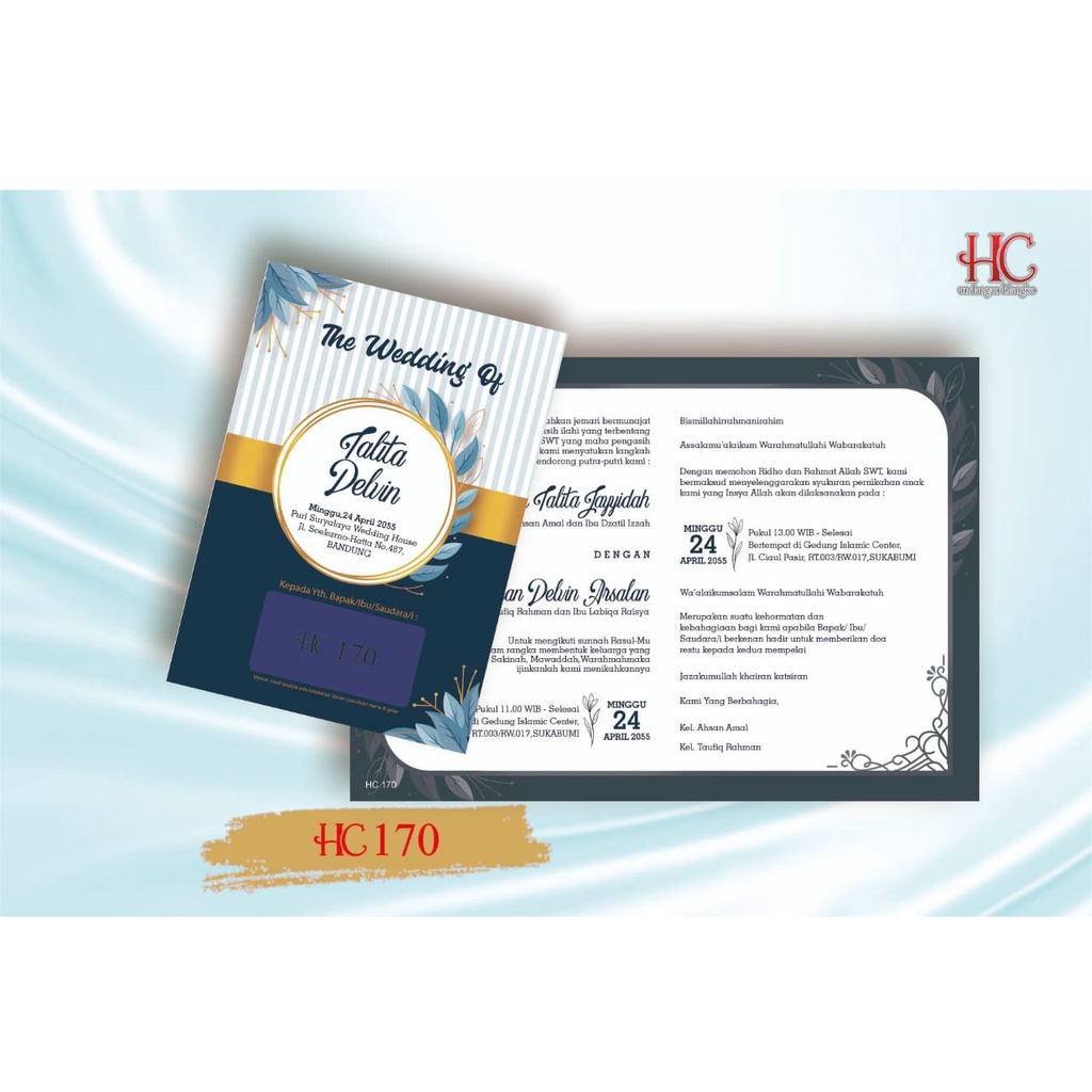 Blangko Undangan Pernikahan HC 170 Harga Murah