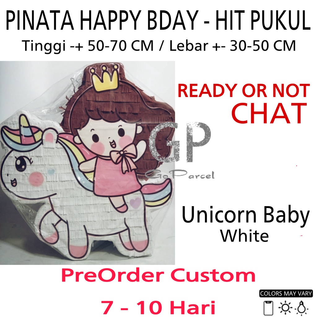 PINATA ULANG TAHUN (MOTIF ANAK PEREMPUAN) PINATA HAPPY BIRTHDAY INSTANT / SAME DAY ONLY