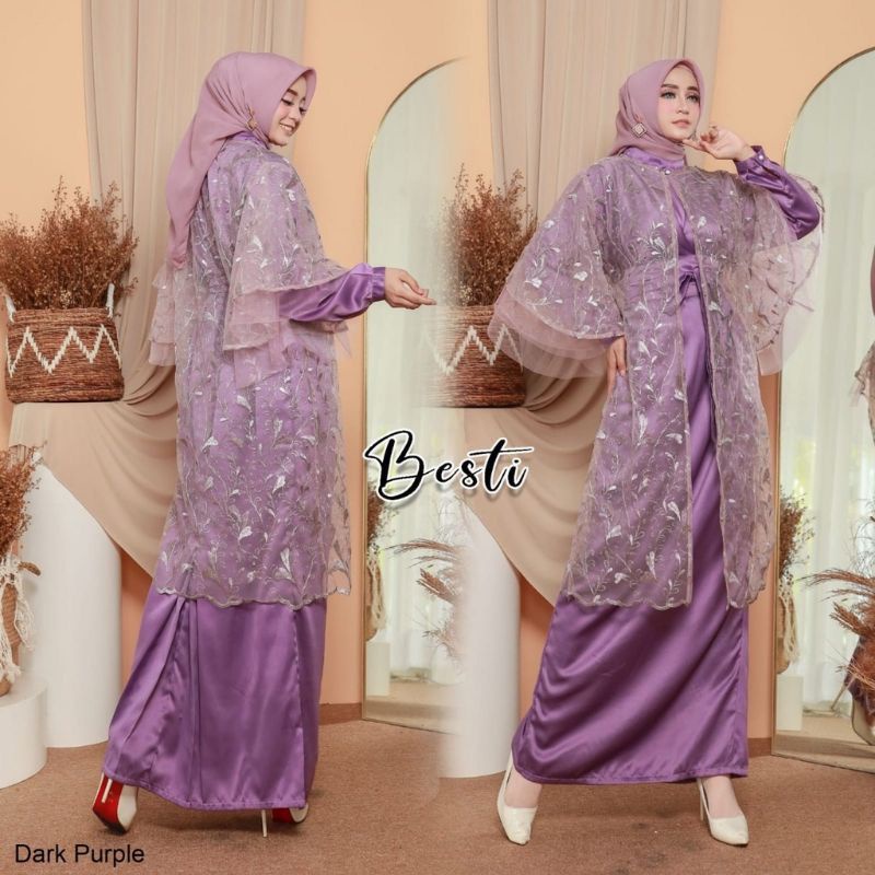 Dress Muslim Jumbo Setelan Brukat Jumbo Ld 120cm Violin Set Dress Outer Brukat Gamis Kondangan Brukat Jumbo Ld 120cm Big Size Remaja Muslimah Dress Sage Green  Gamis Anak Perempuan Seragaman Bridesmaid Dress 2 in 1 Pesta Enagement