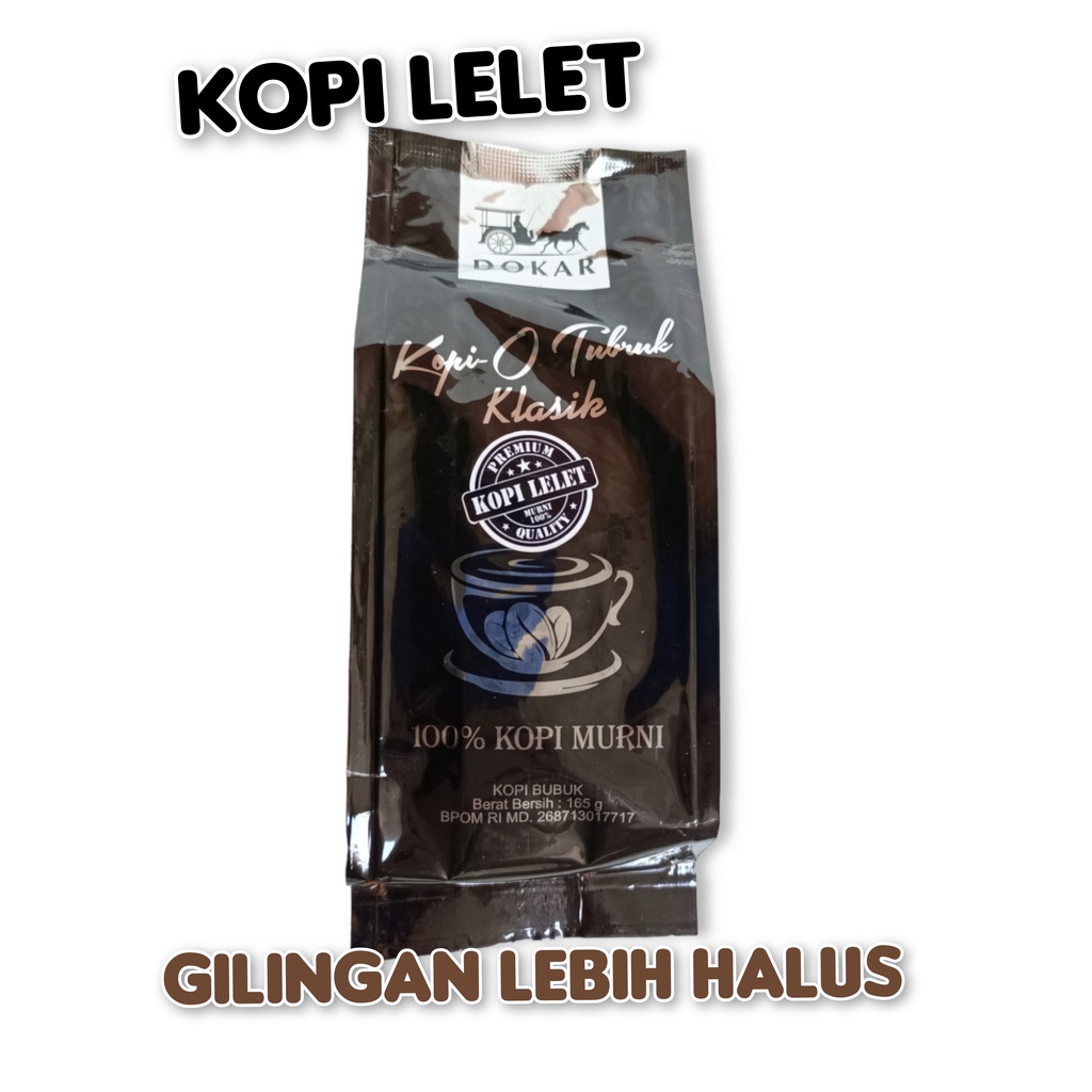 

Kopi LELET Robusta Kopi O Tubruk DOKAR Bubuk Kopi Hitam Halus Kopi O Klasik (100% KOPI MURNI)