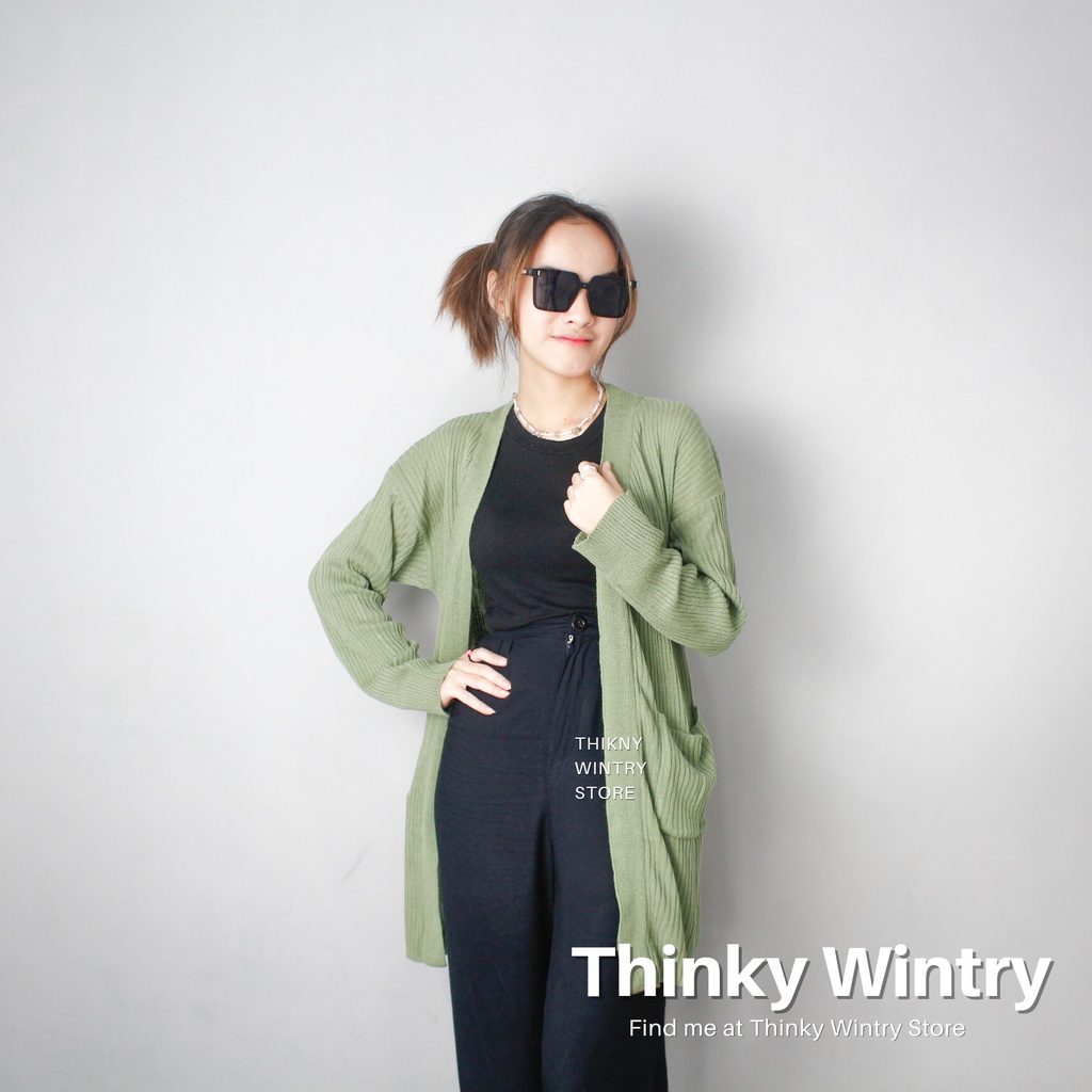 RAJUT KOREA JUMBO PANJANG CROP KEKINIAN OVERSIZE KORE N STYLE KARDIGAN PANJANG WANITA KOREA FASHION 