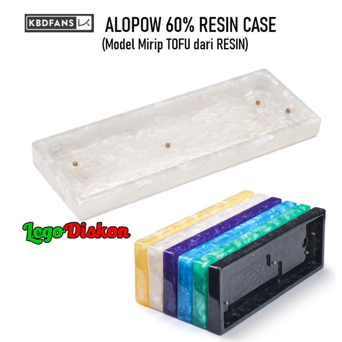 Terlaris Kbdfans Alopow 60 Resin Case Tofu Model - Case Mechanical Keyboard