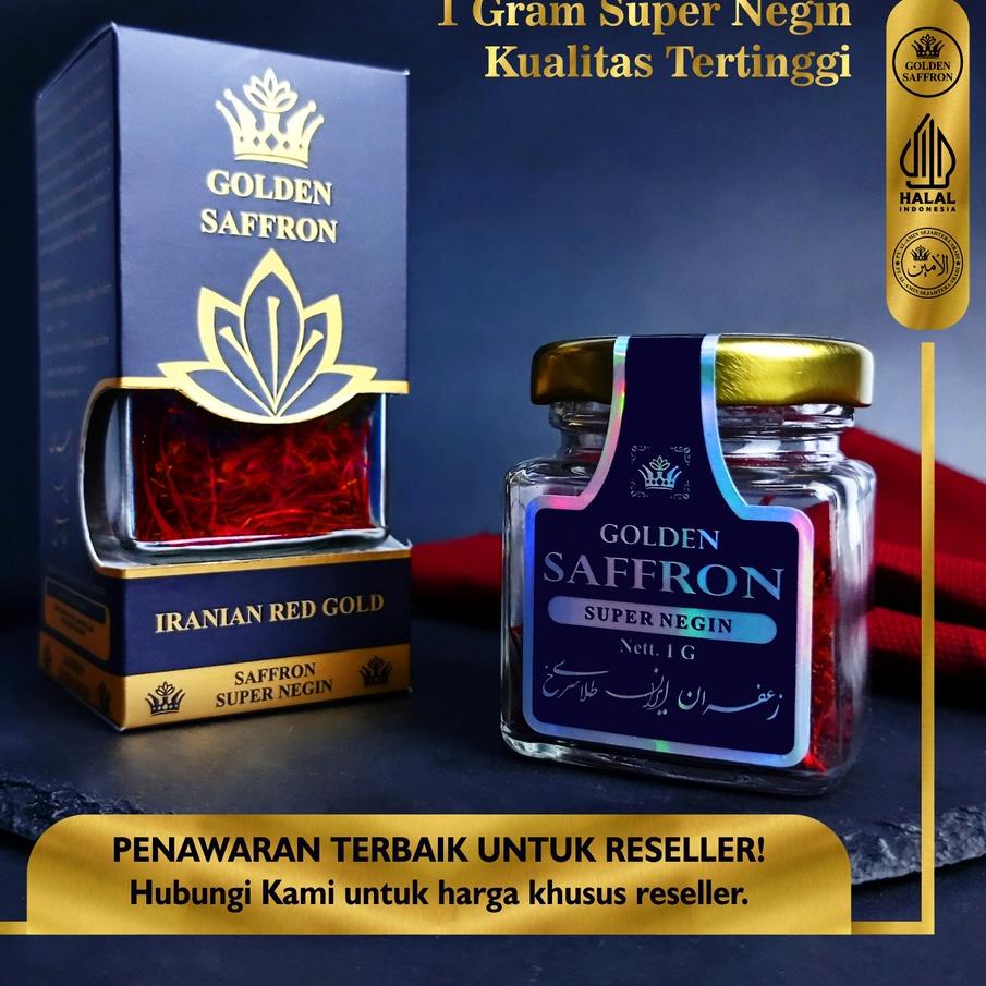 

☟ PROMO! Saffron / Safron Super Negin (Finest Quality A++) 1 Gram Golden Saffron 100% Original ➸