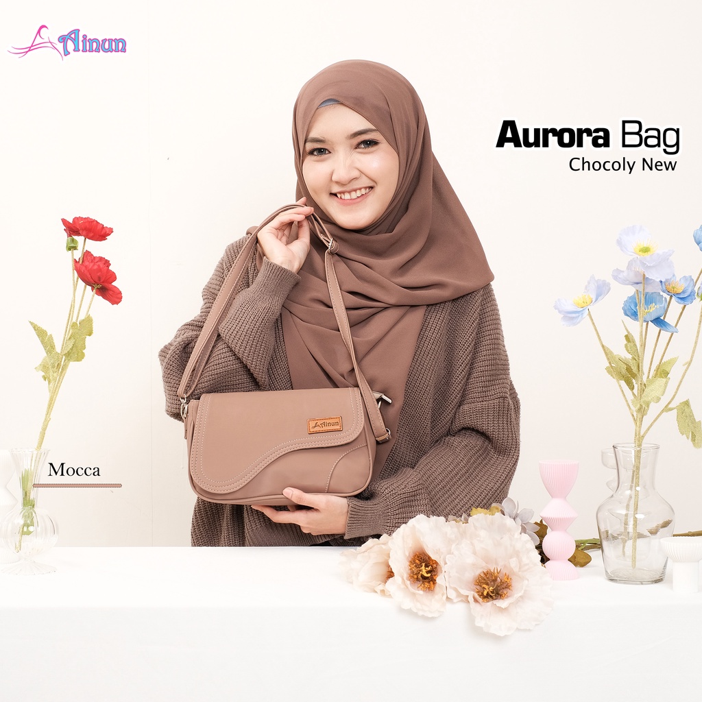 TAS SELEMPANG WANITA SLINGBAG WANITA KULIT ANTI AIR AURORA BAG BY AINUN