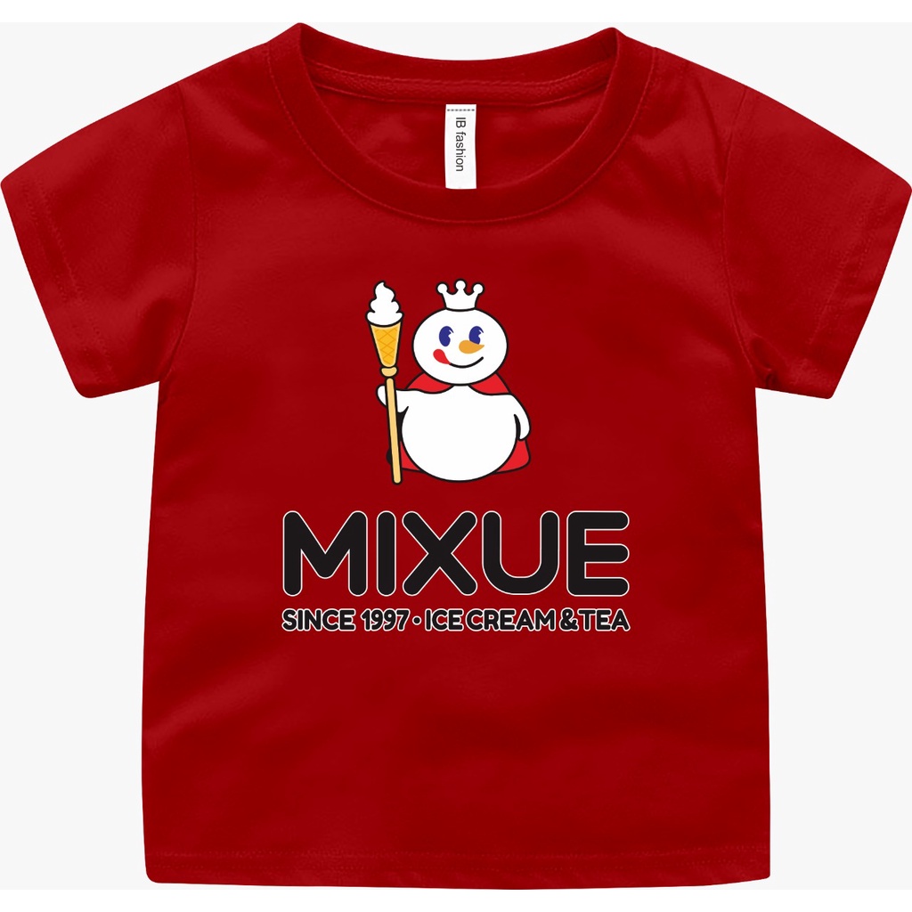 KAOS ATASAN ANAK PEREMPUAN DAN COWO MURAH UMUR 2-9 TAHUN MOTIF MIXUE VIRAL UXLO FASHION