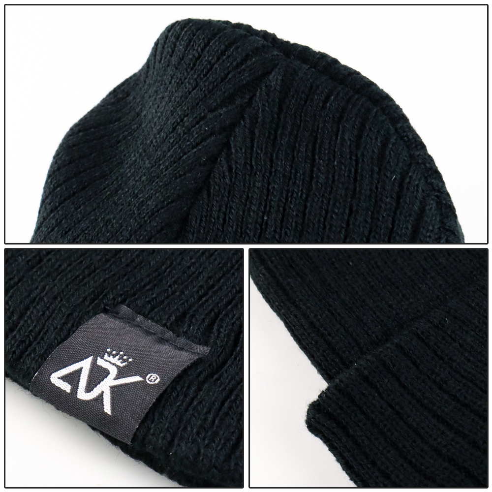 AJK Kupluk Winter Warm Beanie Hat Cycling Skiing Cap - HC810 - Black