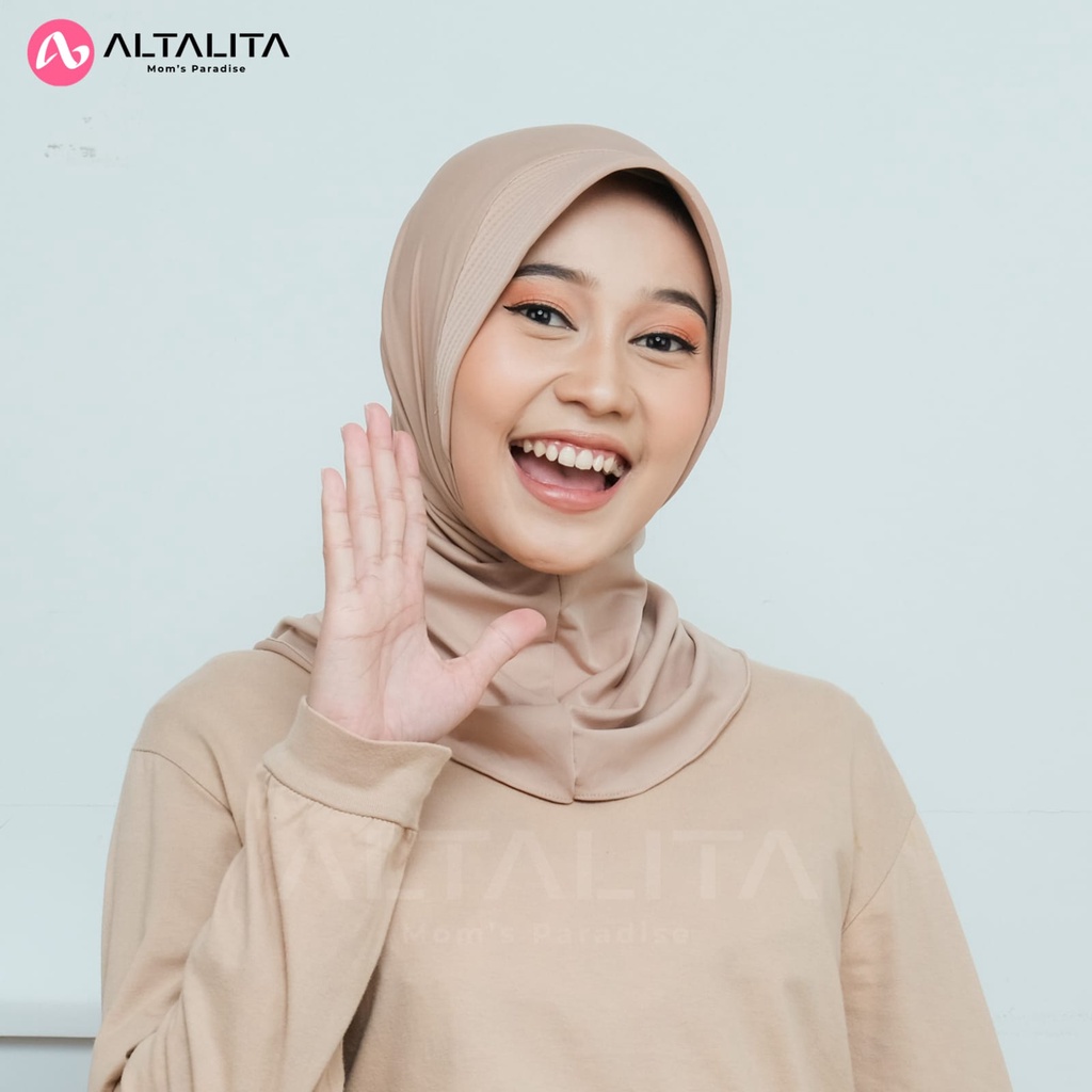 Altalita - Kerudung Instan Nadira pet Jilbab Bergo Sport Ukuran S Polos pet Tebal Bahan Jersey Premium Cocok Untuk Olahraga Volly Futsal Senam dan Sehari-Hari