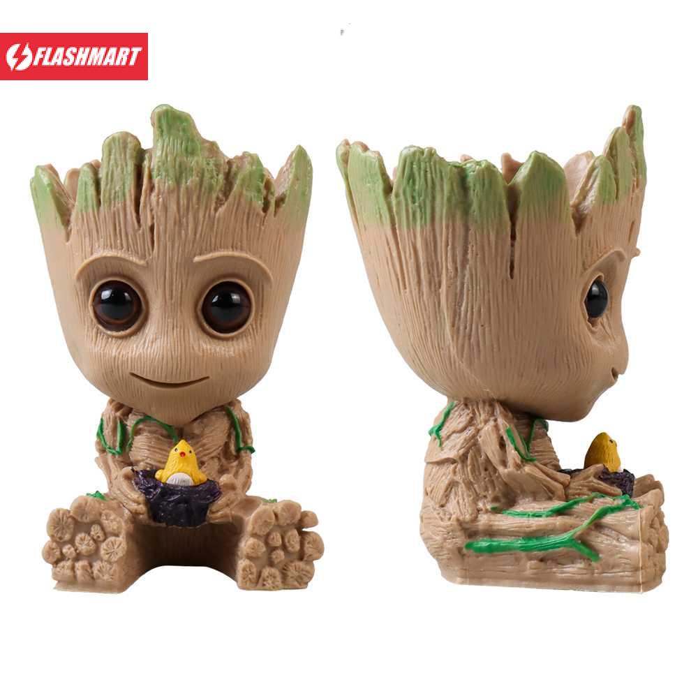 Flashmart Groot Action Figure Marvel Holding Pot Tanaman 14cm - TKR9