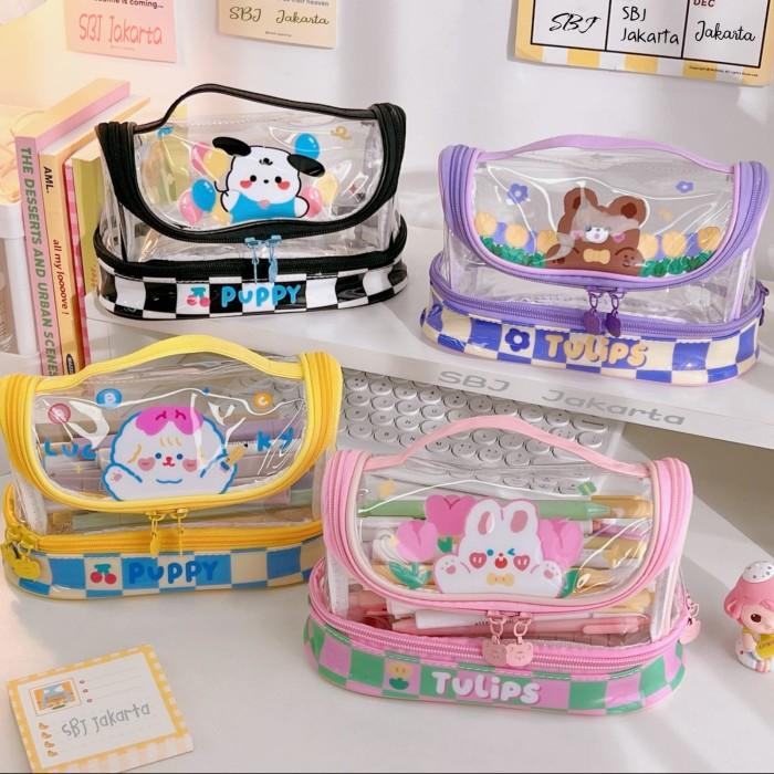 

Terlaris Tempat Pensil Anak Perempuan Cewek / Pencil Case Besar Waterproof Lucu