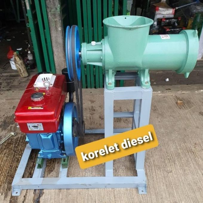 Mesin Giling Daging Mahkota No62 + Mesin Diesel R180 8Hp