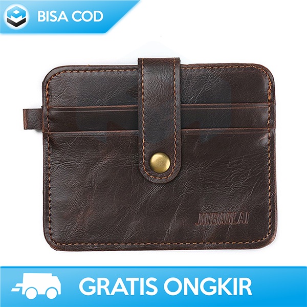 DOMPET KARTU UANG MINI CARD HOLDER 5 SLOT DESIGN SLIM KILIT SINTETIS