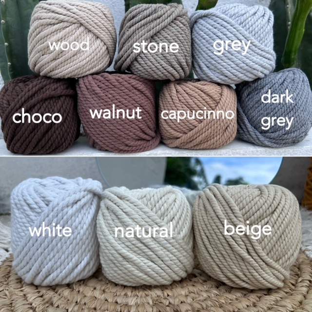 tali katun cotton rope macrame  4mm 100gr