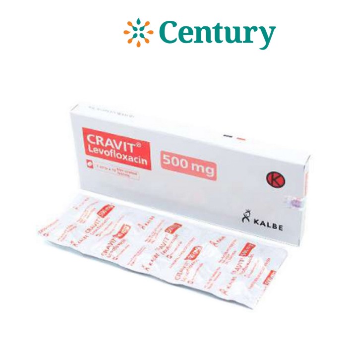 CRAVIT 500 MG 1 STRIP @ 10 TABLET SALUT SELAPUT