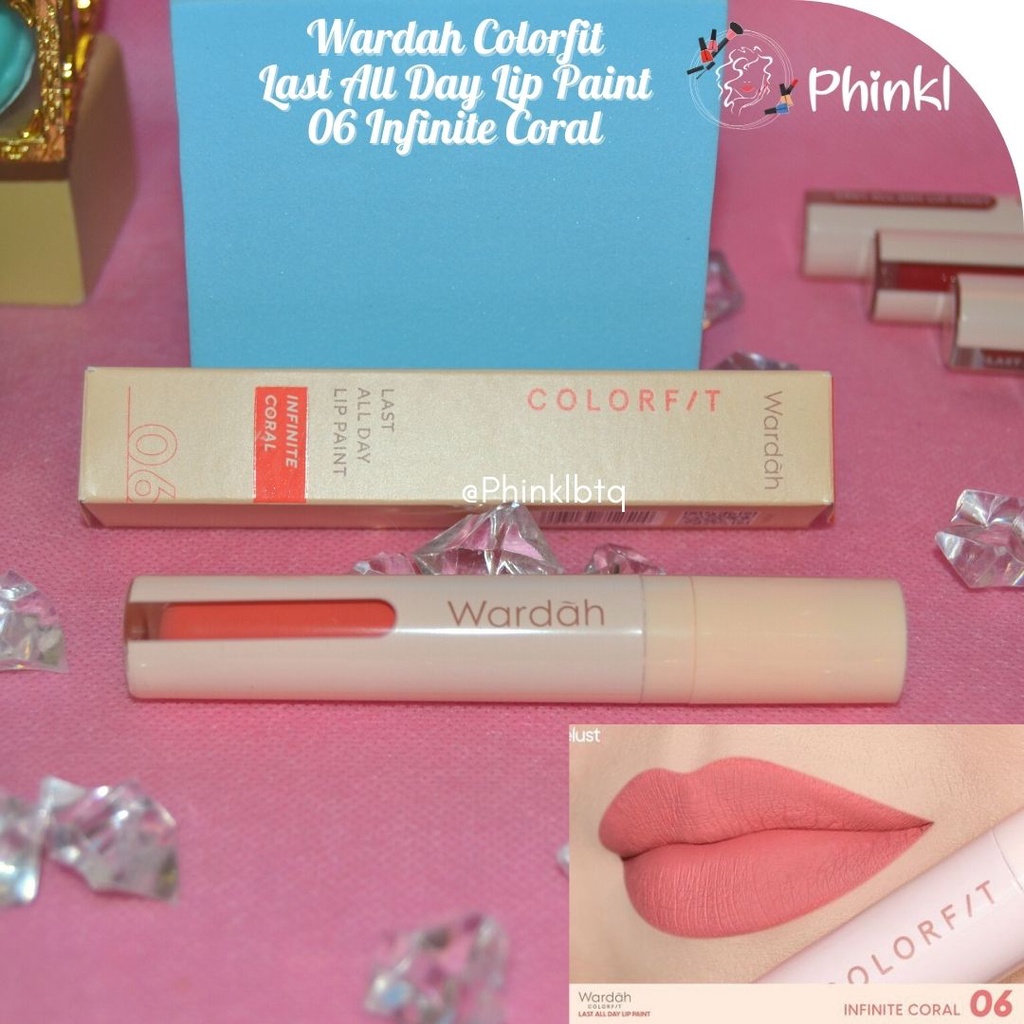 `ღ´ PHINKL `ღ´ Wardah Colorfit All Day Lip Paint lipcream waterproff longlasting