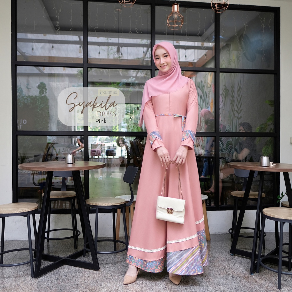 KUPNAD Gamis Premium bahan Katun Toyobo - Syakila Dress by KUPNAD super halus dan adem cocok untuk sehari-hari