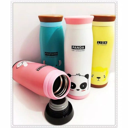 Termos Air ANIMAL Karakter Botol Minum Anak Panas Dingin Tumbler Termos Air Panas Termos Mini Therem