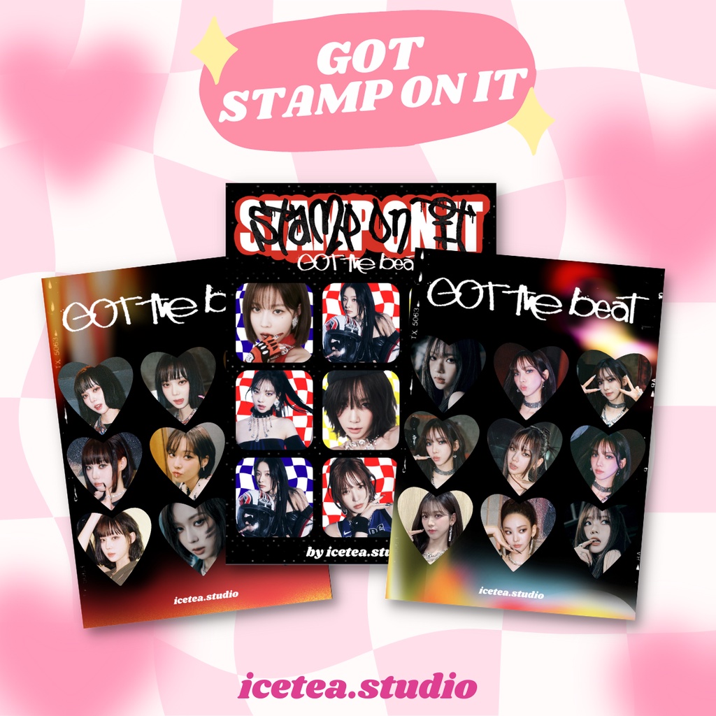 [GOT THE BEAT STAMP ON IT STICKERS] BACA DESKRIPSI heart sticker selca korean inspired selkor cute d