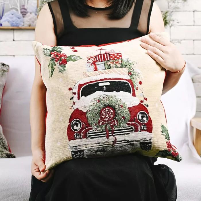 Sarung Bantal Kursi Sofa - Christmas Dekorasi Natal - 50x50cm